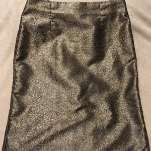 Worthington Metallic Gold Pencil Skirt